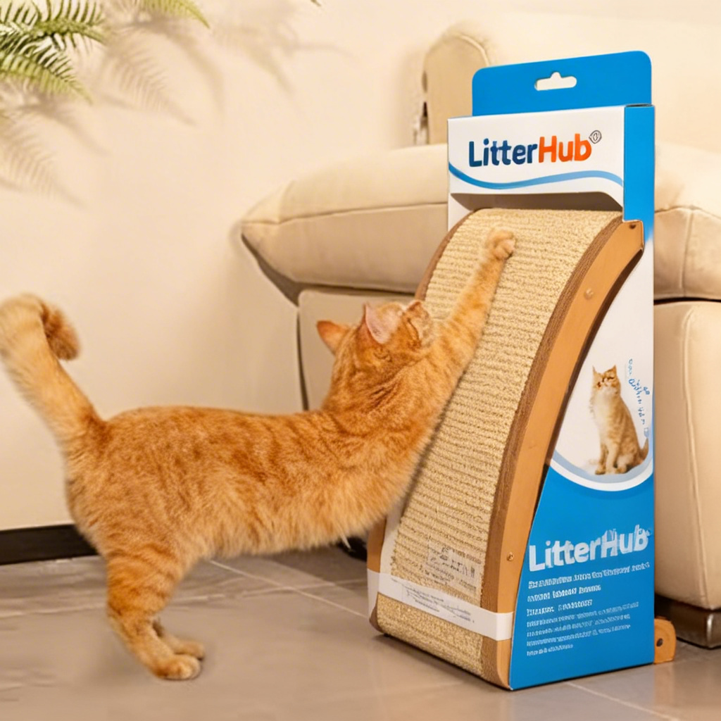 Orluneva® "Claw-tastic" Cat Scratching Board - Your Kitty's Corrugated Cardboard Wonderland for Sharpening, Stretching & Snoozing | The Ultimate Furniture Savior for Feline Parents