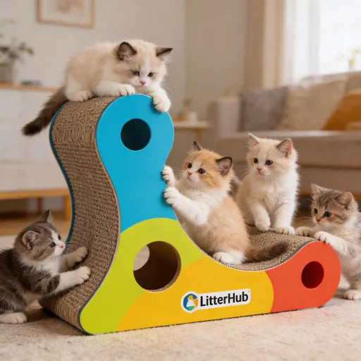 Orluneva® Feline Claw Sharpening Royal Palace: Ultra-Durable Cat Scratcher | Furniture-Saving Cozy Nap Spot for Your Fur Majesty
