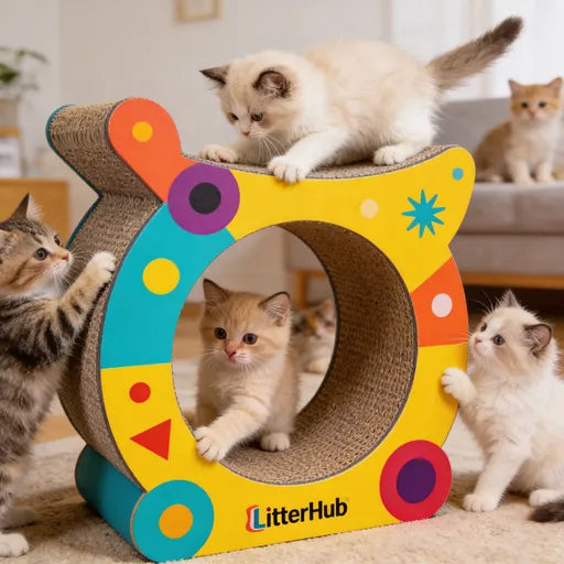 Orluneva® Cat Scratching Fort & Nap Oasis – Ultimate Feline Playground for Claw Sharpening, Royal Napping & Furniture Protection!